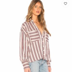 NWT Free People | Stripped Button Down Blouse